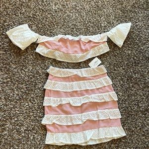 Bevello boutique matching ruffle set. Tags on!